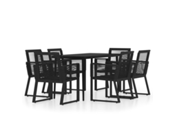 Dining Set, Dining Sets Vidaxl Preto Aço (140 Cm Table Length)