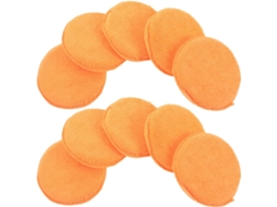 Conjunto de 10 esponjas aplicadoras de cera de microfibra laranja brilhante de 12,7 cm (5 pacotes)