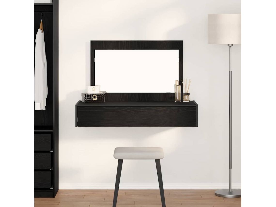 Vidaxl Mesa De Vestir Preto 100 X 40 X 70 Cm Derivados De Madeira