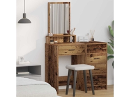 Vidaxl Mesa De Vestir Com Gaveta Madeira Antiga 50 X 41 X 140 Cm