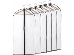 Capa protetora para impermeabilização e umidade com zíper transparente para camisas, ternos e jaquetas, pacote com 6, 60 Slowmoose