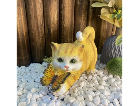 Luz Solar Ao Ar Livre DAMAI Gato Amarelo
