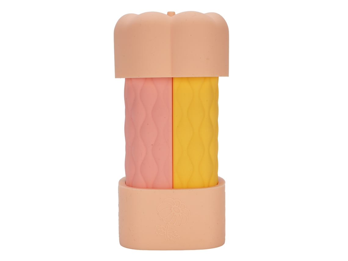 Conjunto Garrafas Viagem 4 em 1 Anti vazamento Rosa Claro