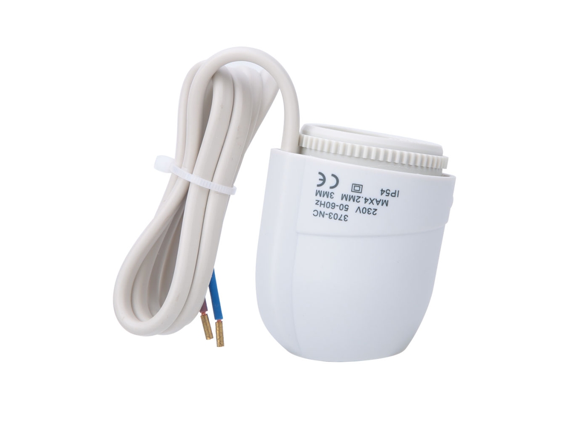 Atuador Térmico Elétrico Fechado Normalmente Para Sistema De Aquecimento Por Piso 230v/ac 50-60hz Branco