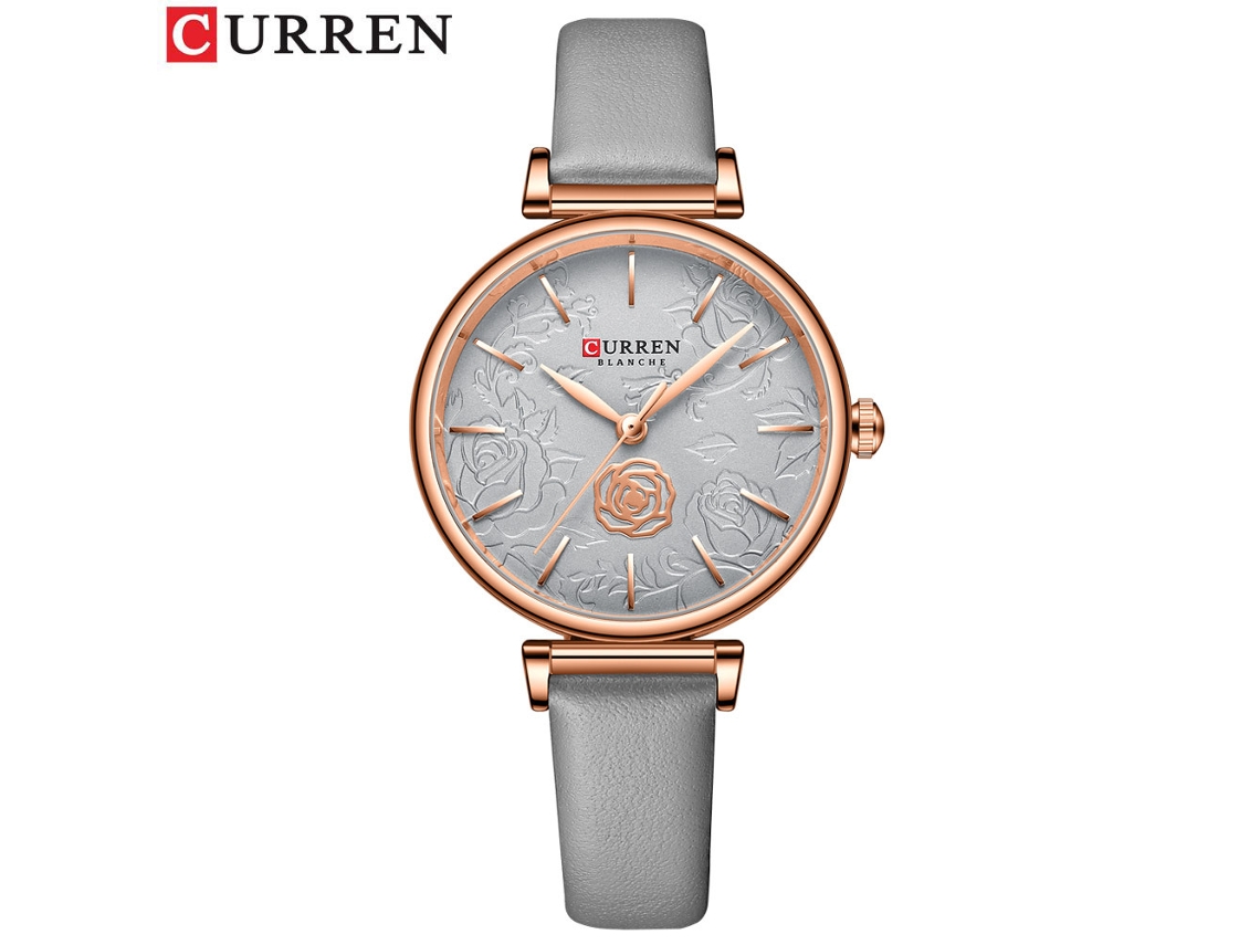 Relógio Feminino (cinza) Com Mostrador Pequeno E Pulseira De Couro, Elegante E Simples, À Prova D'água, Com Mecanismo De Quartzo.