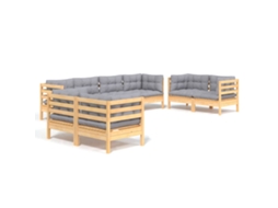 Garden Lounge Set, Garden Lounge Sets Vidaxl Cinzeto Madeira De Pinho (n/a)