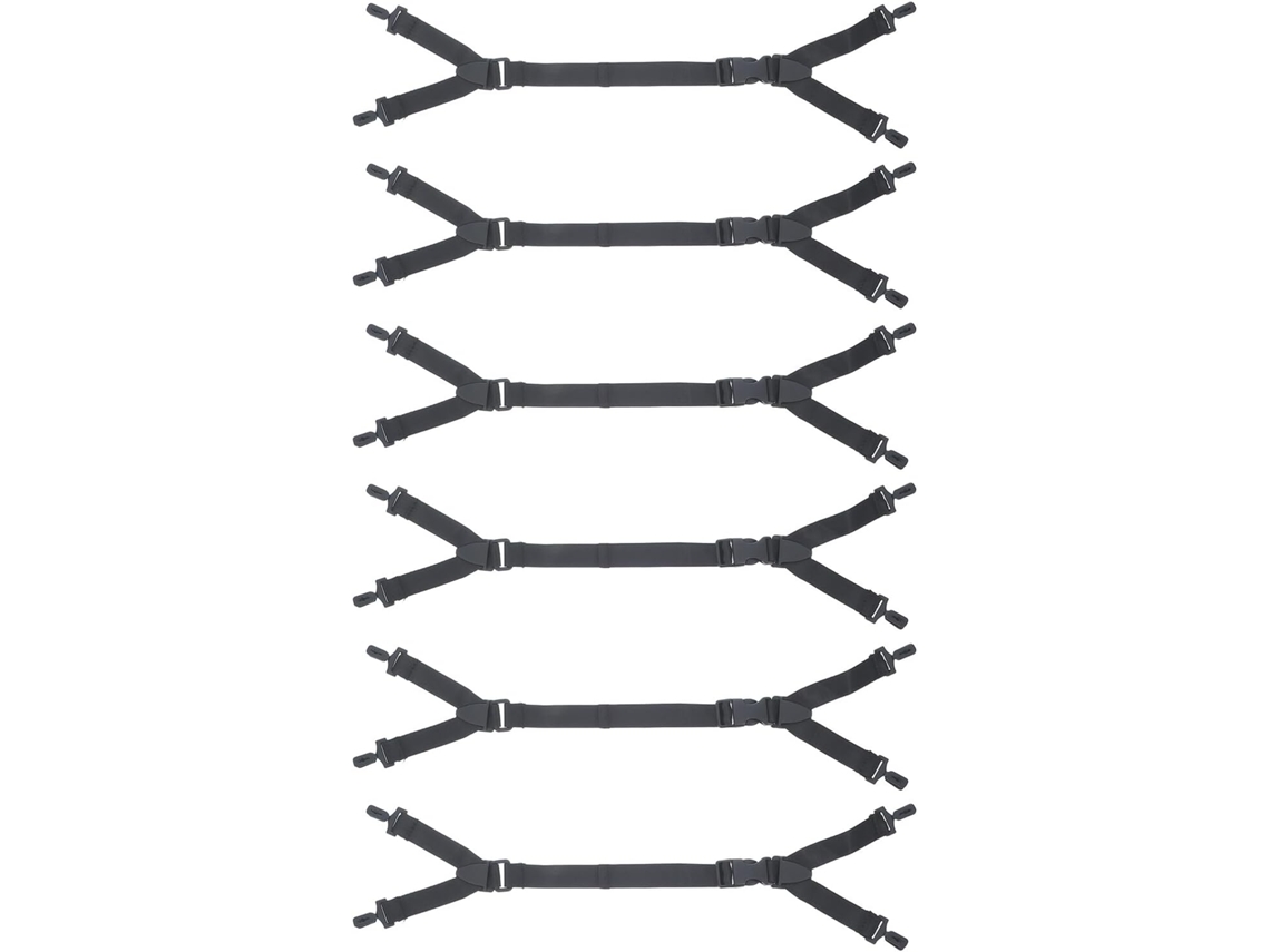 Conjunto de 6 Tiras de Queixo Ajustáveis em Poliéster para Capacete de Segurança, Pretas, Ajuste Estável. SFUSHOS