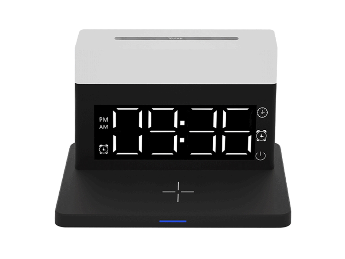 Carregador sem fio multifuncional 6 em 1 EOOCOO com lâmpada de mesa e carregamento rápido 15w