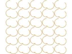 Hemoton 48 Anéis Metálicos Pasta De Folhas Soltas, Diâmetro Interno De 50mm, Cor Dourada, 48 Peças Organização