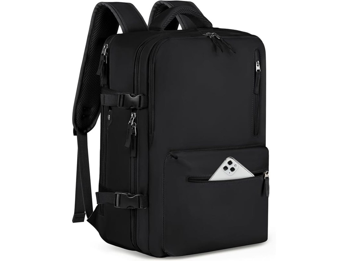 Mochila De Viagem Impermeável Para Mulheres E Homens Com Compartimento Para Sapatos E Notebook 15.6 Polegadas Preta