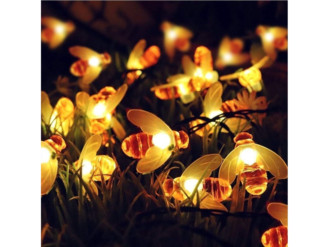 Cordão De Luzes, 30 Leds, Energia Solar, Para Festas, Casamentos, Janelas, Árvores E Composição Sazonal