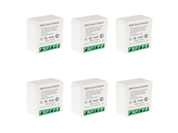 6 Mini Interruptores De Relé Inteligentes Wifi, Módulo De Interruptor De Luz Temporizador Diy Para Aplicações Smart Life/tuya, Controle Remoto Sem Fio