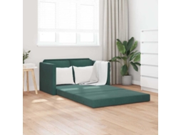 Vidaxl Sofá-cama Sem Pés 122x204x55 Cm Veludo Verde-escuro