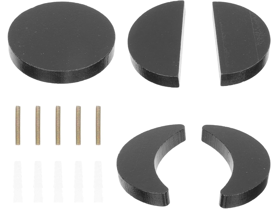 Conjunto De 5 Ganchos Decorativos Parede Em Formato Lua, Feitos