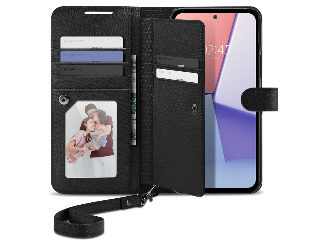 Capa Fólio para Samsung Galaxy A54 5G SPIGEN Preto