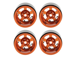 Yui 4 Peças Cubo de Roda 2.2 Polegadas Universal Cnc Alumínio Resistente Ao Desgaste para Carro Rc 1/10 Laranja