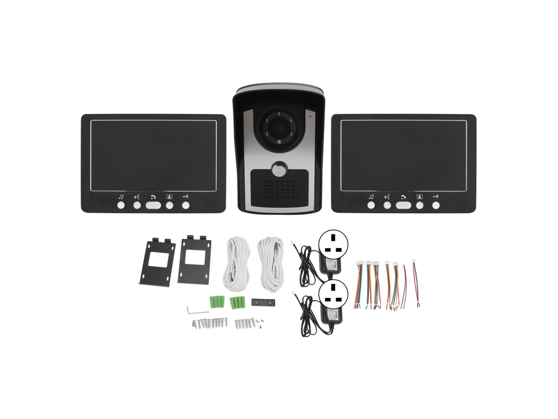Laxiscreed Porteiro Video Inteligente Com Dois Monitores, Alta Compatibilidade E Fácil Instalação