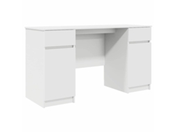 Mesa com gaveta Madeira, acabamento branco, MAISON EXCLUSIVE, 140x49x76 cm