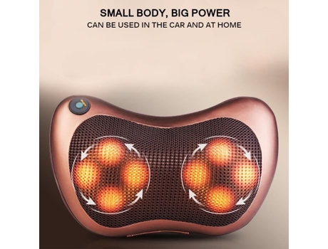 Coussin De Massage Cervical Lombaire Infrarouge Para Carro E Casa - 8 Cabeçotes De Massagem
