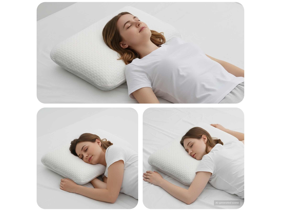 Vidaxl Travesseiro Para Dormir 60 X 40 X 13 Cm Espuma De Memória