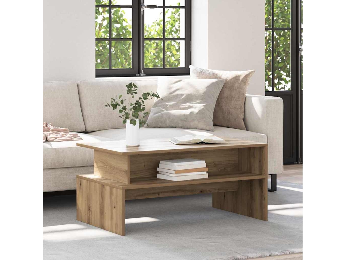 Vidaxl Mesa De Centro Carvalho Artesanal 90 X 55 X 42,5 Cm