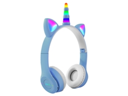 Auscultadores Bluetooth TRUMSEN  J47 Over Ear Azul Claro