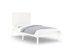 Cama Sem Colchão em Madeira de Pinho Maciça Branco MAISON EXCLUSIVE (100x200 cm)