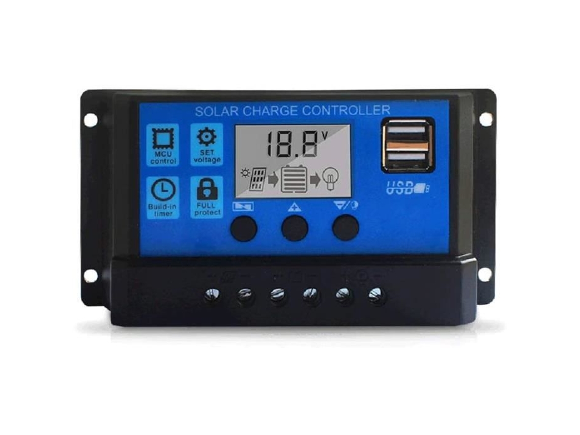 Controlador de carga solar, controlador de carga solar 100A, painel solar atualizado, porta USB, regulador de morcego inteligente 283 S/MARCA