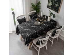 Toalha De Mesa Simples E Moderna Com Estampa De Mármore, À Prova De Poeira.