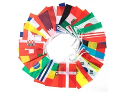 Faixa de Bandeiras de 100 Países 95ft com 14x21cm para Festas Decorations Bars Clubes Escolas S/MARCA