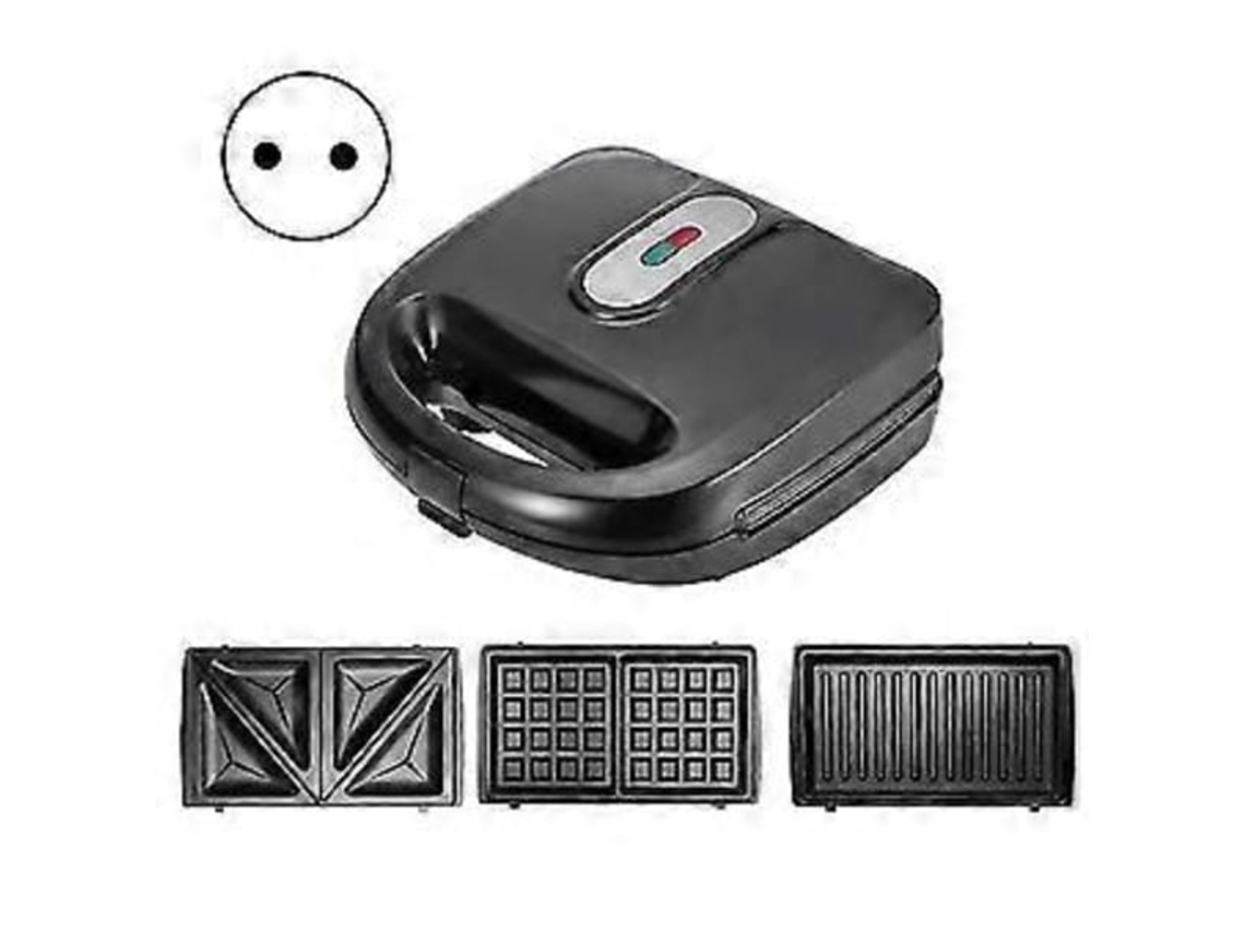 Máquina De Waffles Com Placas Removíveis, Design Com Alça, Antiaderente, 750w De Alta Potência, Plugue Europeu, Máquina De Waffles Elétrica