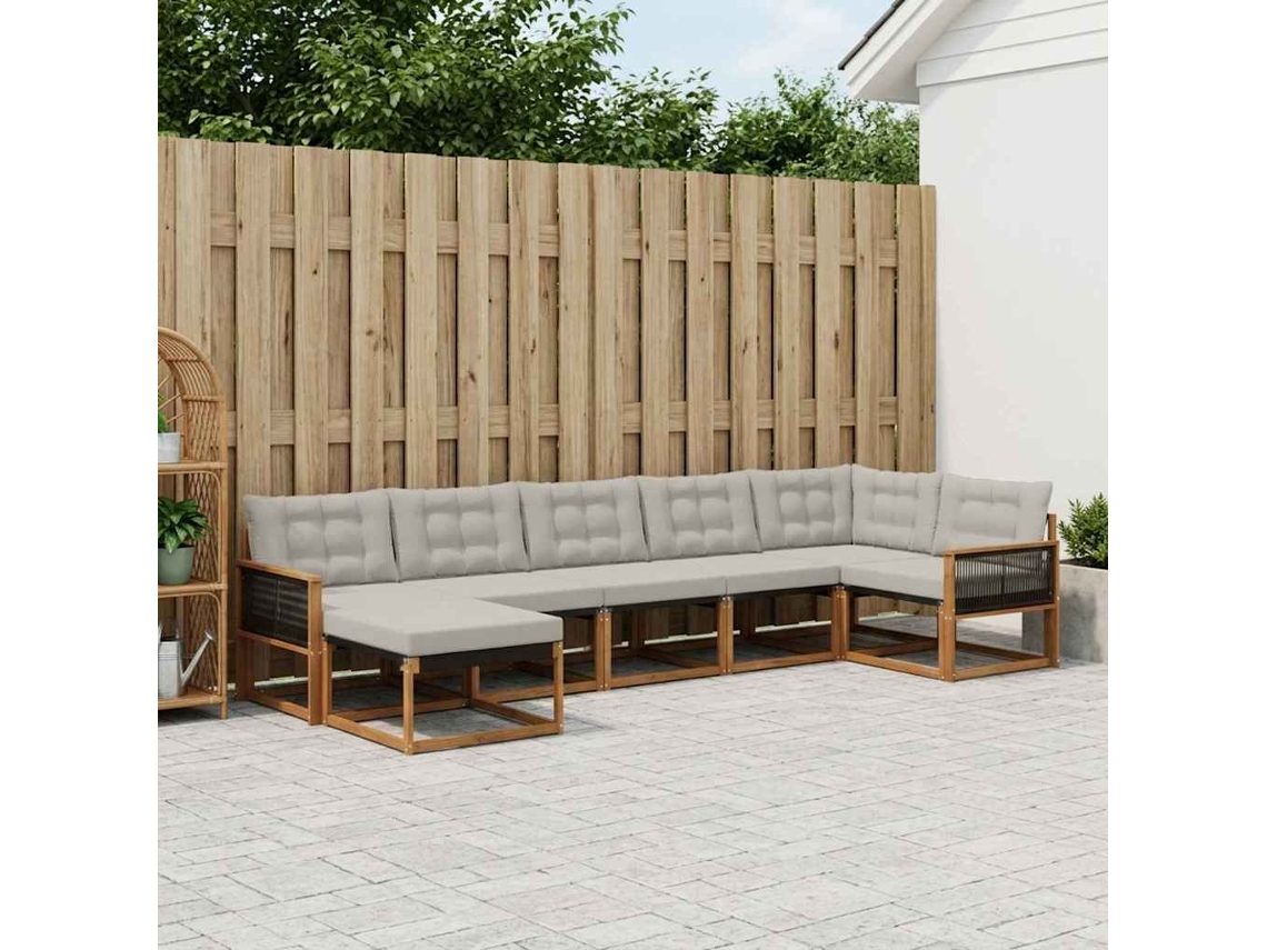Vidaxl Conjunto De Sofás Para Exterior 7 Unid.