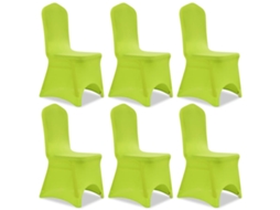 Vidaxl Capa Extensível Para Cadeira 6 Pcs Verde