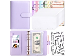 Amazon Macaron Notebook, Cute Creative Loose Leaf Home Budget Diary With Removable Cover, Dreamy Purple, Includes