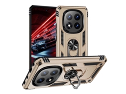 Capa Protetora De Pc Tpu Com Suporte Para Xiaomi Redmi Note 14 Pro 5g - Dourada