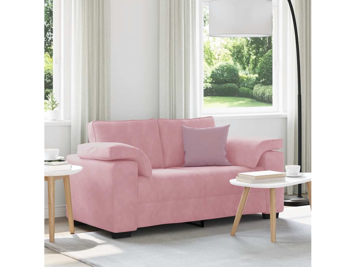 Vidaxl Sofá-luvas 160x77x82 Cm Veludo Rosa