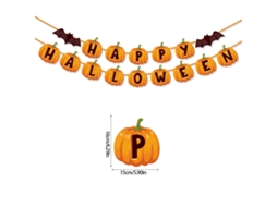 Lurelia Bandeirola Halloween Banner Triangular Abóbora Festa Cena 3 Estilos