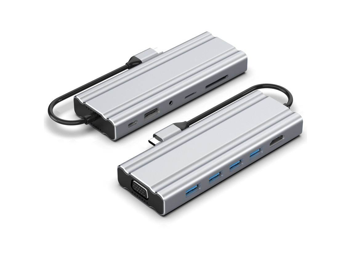 Hub Usb C 11 Em 1 Com Carregamento Hdmi, Vga E Pd Brilvibera