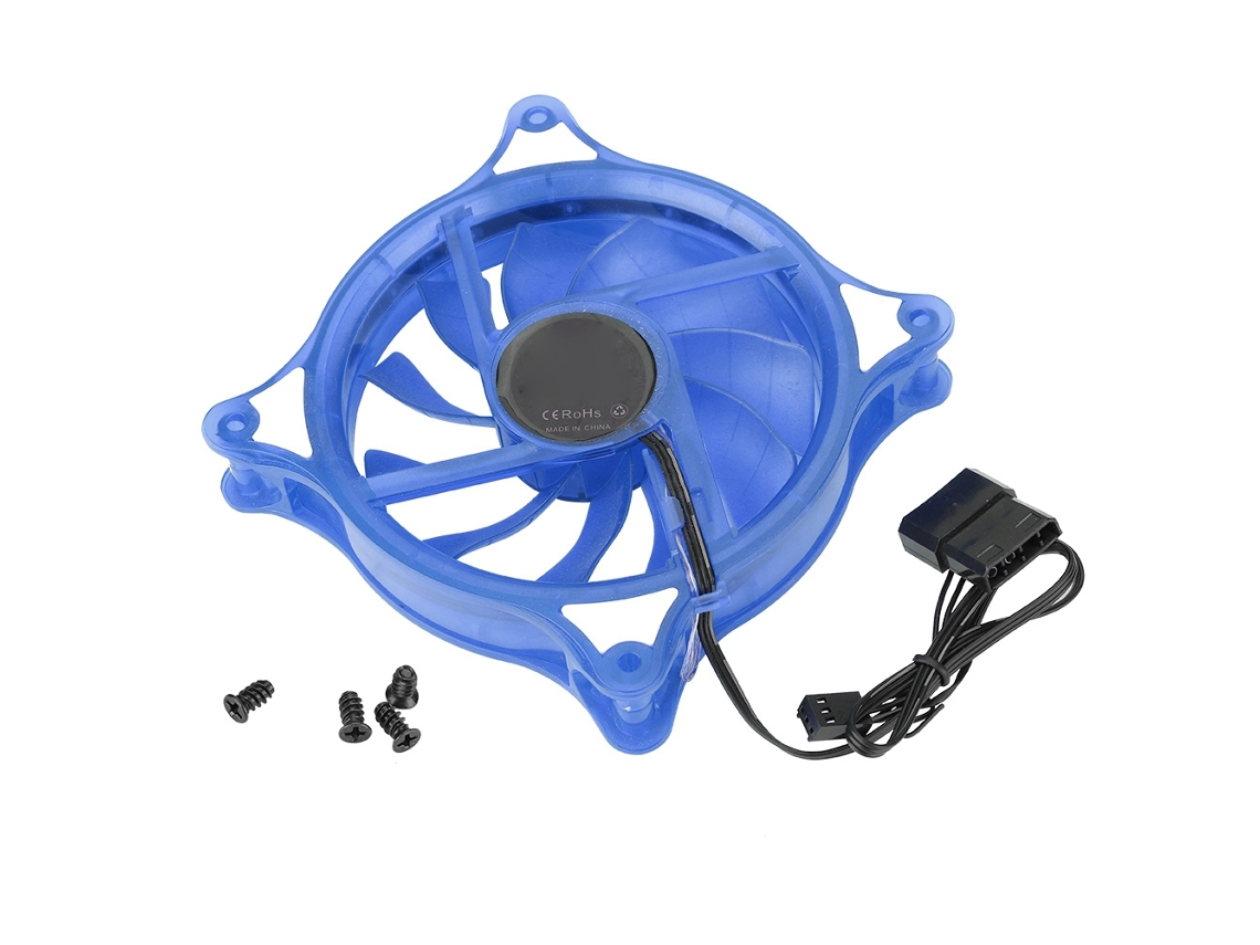 Fan-l17 Mini 120mm Led Halo Cooler Silencioso Para Computador Radiador Azul