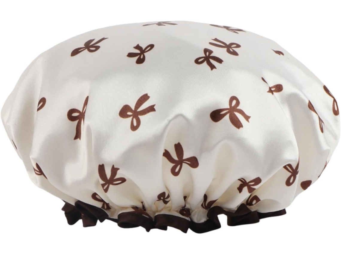 Touca De Banho, Ideia De Presente Para Mulheres E Homens Com Laço Decorativo, Acessório Para Casa E Hotel, Branca