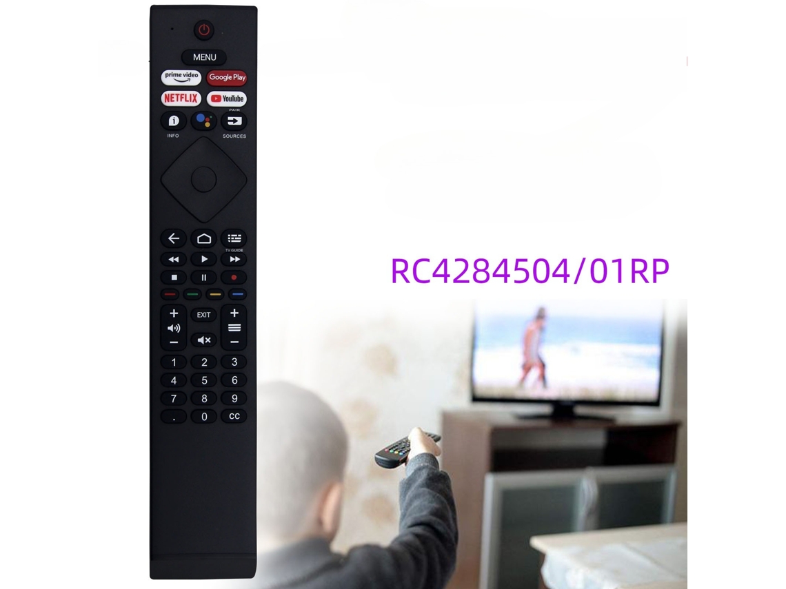 Comando de Tv para Philips Rc4284504/01rp com Controlo por Voz XIAOMOYU
