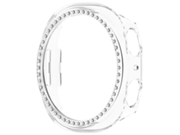 Capa Para Samsung Galaxy Watch 8/9 40mm, Protetora Em Pc Rígido Brilhante E Bumper Anti-impacto Transparente Panoona
