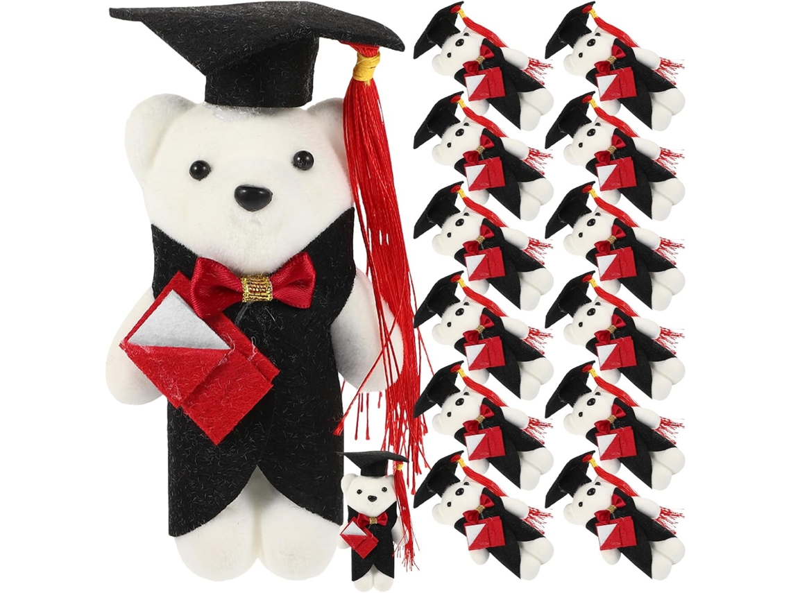 Conjunto De 14 Peças Ursinhos Pelúcia Para Formatura, Em Espuma E