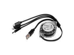 Cabo de Dados LAXISCREED 3 em 1 Retrátil Usb c Preto