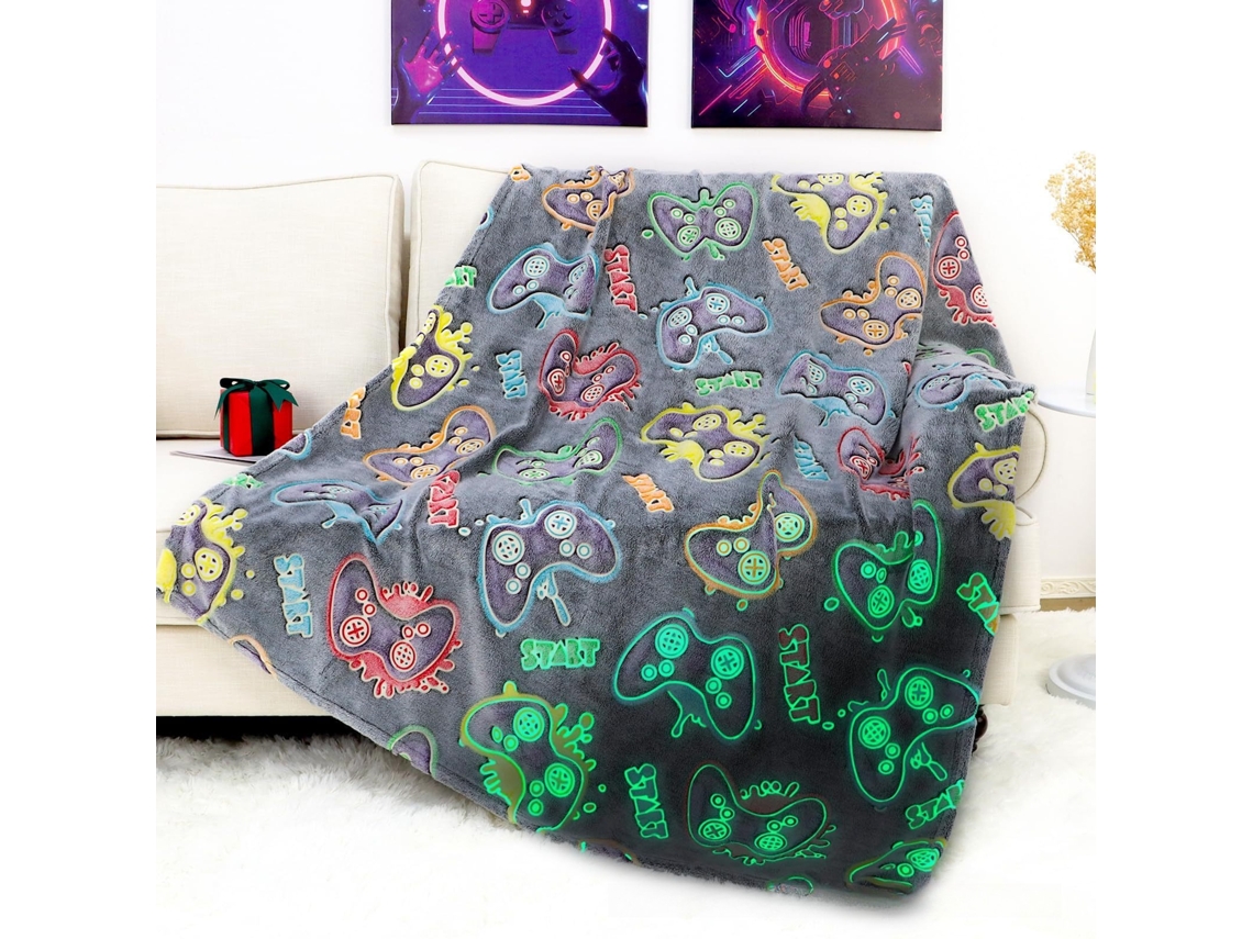 Manta De Flanela Estampada, Cobertor Fino E Quente Para Todas As Estações, Ideal Para Sesta, Escritório E Oferta 130x150cm Controle Hexinyigjly