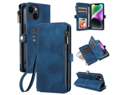 Capa Carteira Para Iphone, Compatível Com Iphone.azul - Iphone 15 Pro Max