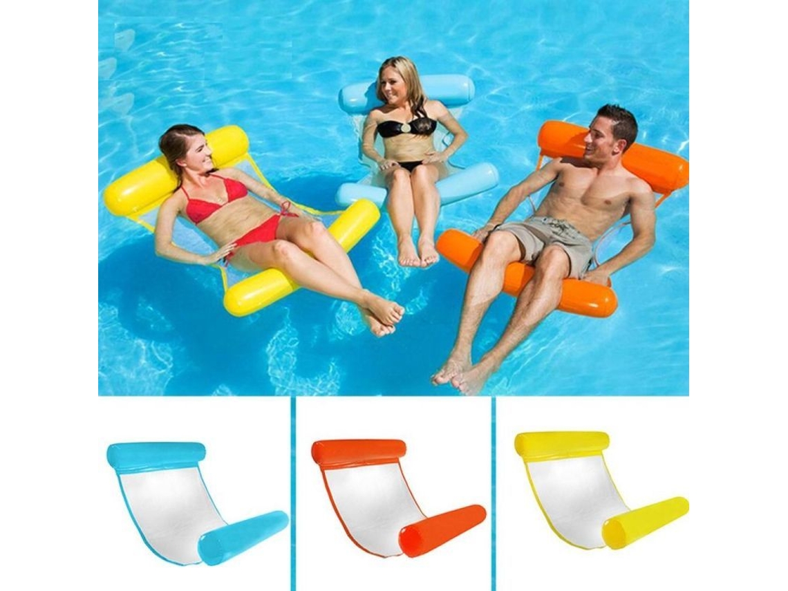 Hammock Flutuante Inflável para Piscina e Praia 130x70cm NOVA LINE, PVC, Adulto e Criança