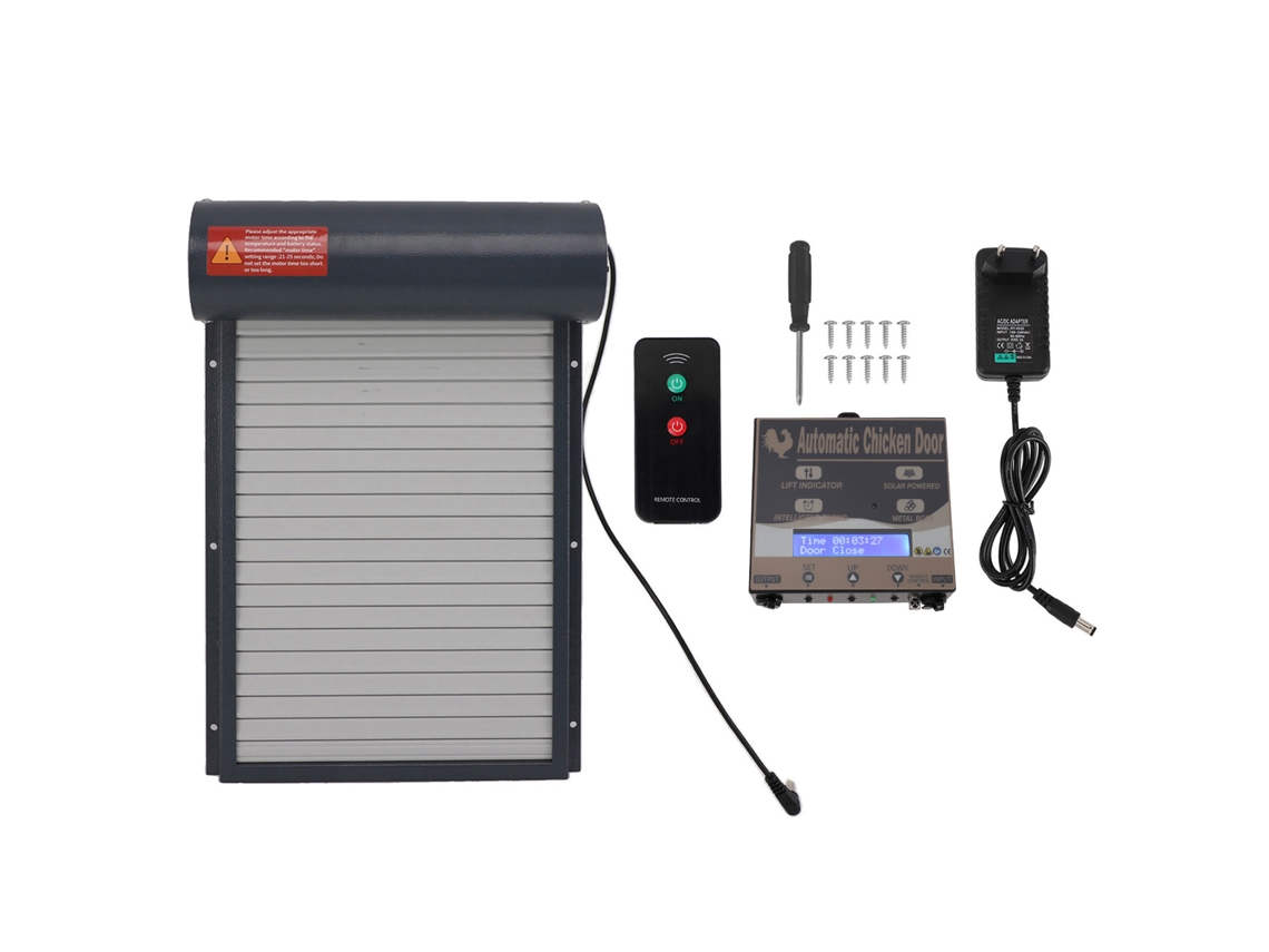 Portão Automático para Galinhas com Temporizador e Sensor de Luz, 100 240v, Cinza, Conecta para Galinhas e Patos LAXISCREED