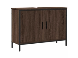 Bathroom Sink Cabinet, Bathroom Sink Cabinets Vidaxl Marrom Madeira Processada (80 X 30 X 60 Cm)