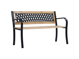 Garden Bench, Garden Benches Vidaxl Marrom Madeira (120 X 53 X 77 Cm)